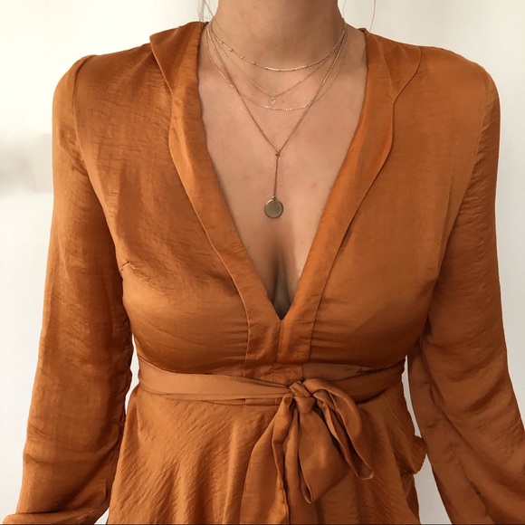 Golden babydoll dress - Picture 4 of 5